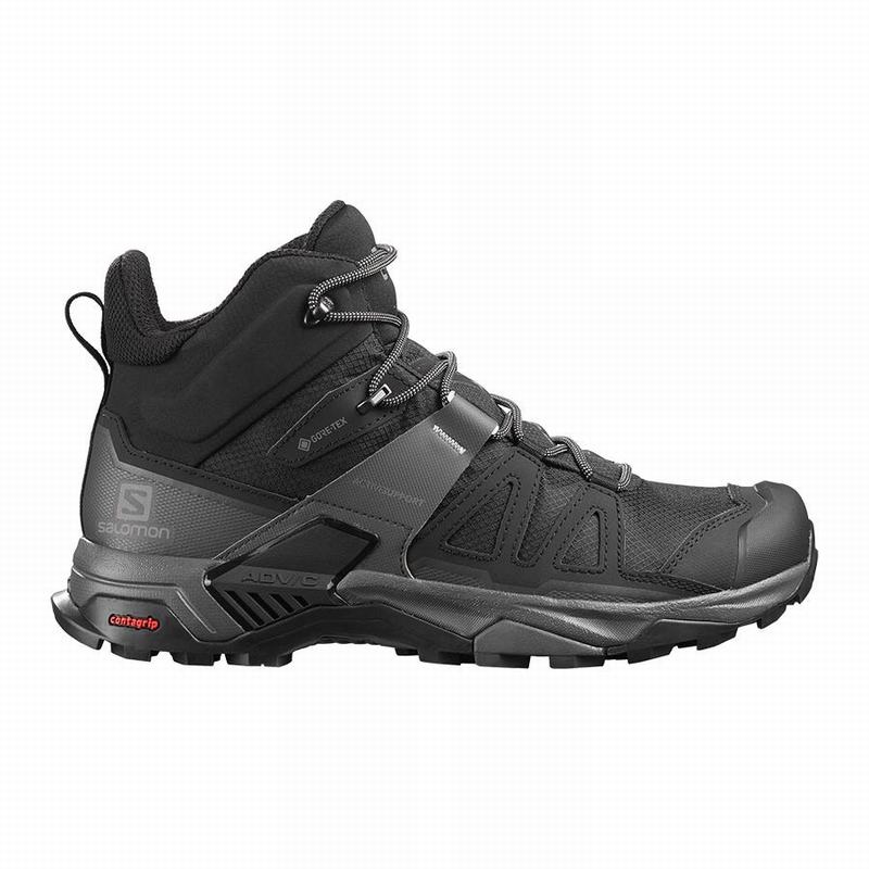 Botas De Montaña Salomon Hombre Negras / Azules - Salomon Argentina X ULTRA 4 MID GORE-TEX ,403568-I